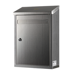 斜面大号不锈钢信箱挂墙带锁建议箱举报箱室外防水信报箱意见箱