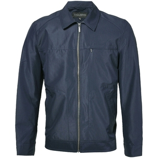 圣大保罗男士商务休闲外套秋冬男装中年爸爸翻领合身短款单外套男