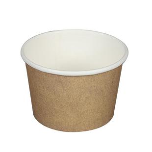 一次性加厚牛卡纸碗带盖打包杯蛋糕面包碗牛皮纸杯冰淇淋杯子订制