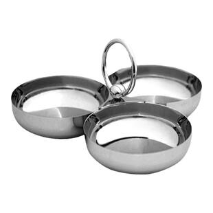 LD不锈钢干果盘零食盘托盘分格盘家用糖果坚果水果盘家居客厅摆件