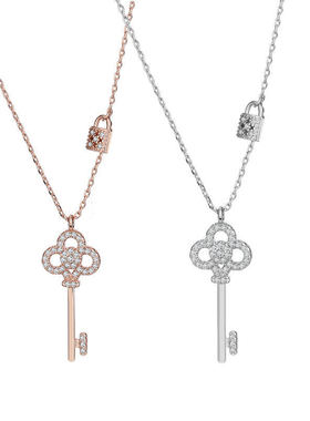 大牌女钥匙项链锁骨链