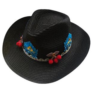 太阳帽女款夏天云南民族风帽子可折叠春秋遮阳帽头饰西部牛仔户外