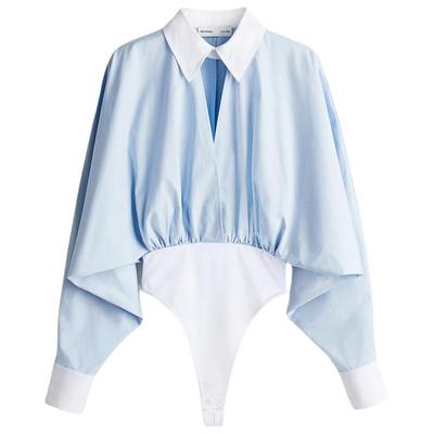 H&MStudio S/S女装连体衣春季新款上身衬衫连体紧身衣1270913