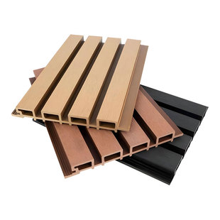 户外塑木长城板墙板护栏外墙防腐木塑围栏格栅板围墙花园木塑庭院