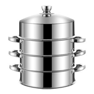 加高加深不锈钢蒸笼家用商用小笼包蒸屉笼屉包子沙县小吃蒸架通用