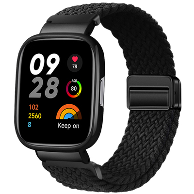 适用红米watch1/2/3编织磁扣表带
