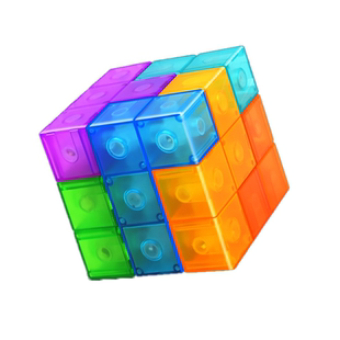 磁力索玛立方体积木七巧板鲁班魔方6岁小学生儿童磁性方块拼装