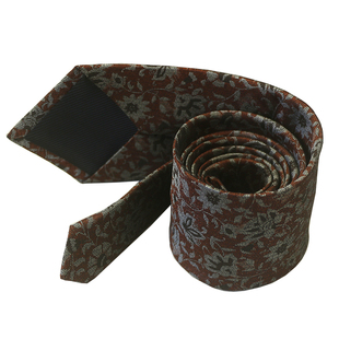 花色新品系列领带男女8CM正装职业商务休闲百搭韩版工装咖绿条纹