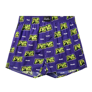 霹危斯PEEVISH纯棉阿罗裤宽松内裤男士居家短裤睡裤女孖烟通裤衩