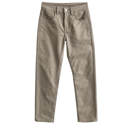 灰咖色牛仔裤男2025新款修身直筒