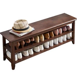 实木换鞋凳家用鞋凳式鞋柜一体鞋架进门口可坐穿鞋凳玄关试鞋凳子