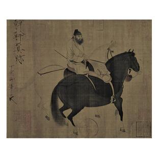 唐 韩干 牧马图挂画骏马画装饰画名家真迹高清微喷复刻临摹学习