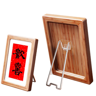 相框支架不锈钢摆台支撑架子奖牌证书展示架桌面画框照片固定后托