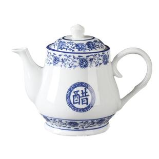 潮上瓷复古手绘釉下彩高温青花瓷醋壶酱油壶面馆商用创意家用包邮