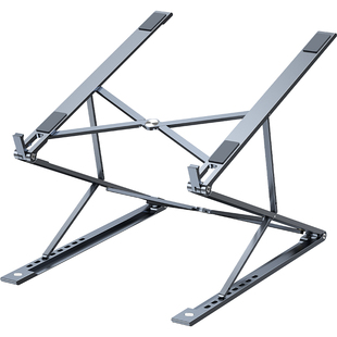 派凡笔记本增高型支架可调节升降式手提电脑散热器托架子悬空便携双层折叠铝合金站立桌面立式底座金属支撑垫