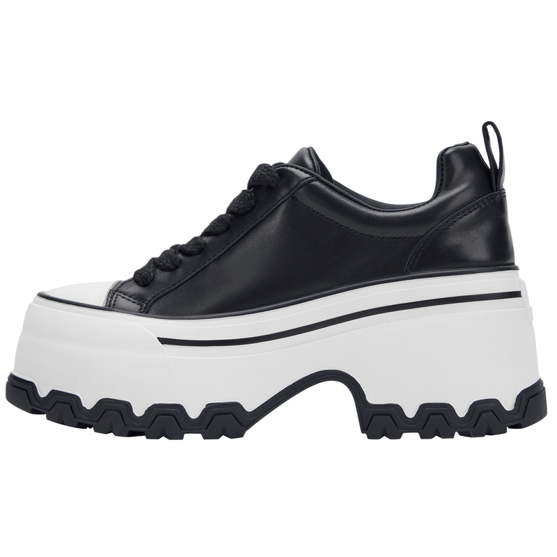 NOOWA厚底小白鞋女2025秋新款真皮增高百搭轻便高级感时尚休闲鞋