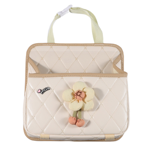 汽车座椅后背收纳袋挂式可爱车载储物盒座椅背置物架车载纸巾盒女