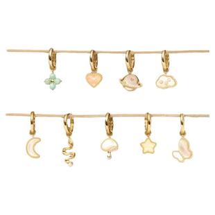 【明星同款】ARSIS印记幸运符号耳环S925银饰DIY耳饰情人节礼物