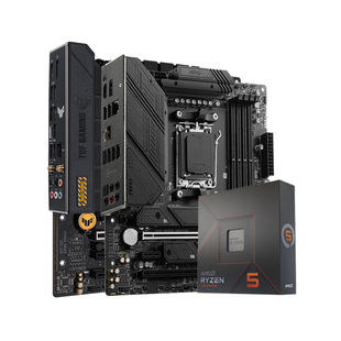AMD锐龙R5 7500F/7600X盒装+B650M/B850游戏电竞台式主板CPU套装