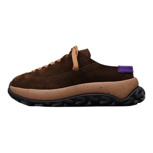 CROOKED CARD 冬季联名款 半包一脚蹬懒人鞋厚底增高1774勃肯鞋