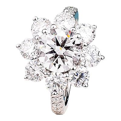 太阳花1克拉50分培育钻石戒指HW