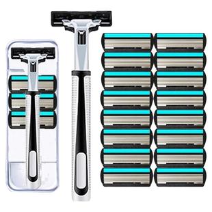 刮胡刀手动胡须刀剃刀胡子新款刀片六层毛六刀头刀架干净电动剃须