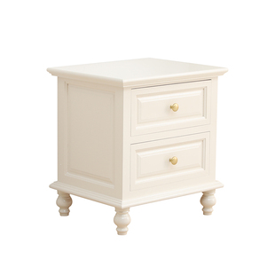 床头柜小型实木简约窄边简易卧室床边柜欧式置物柜整装两斗欧式