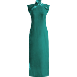 【告别价 7 折】六分连袖全开襟长款复古文艺日常亚麻旗袍 喜晴