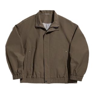 海上公路珠地棉立领夹克外套男春秋季美式复古时尚休闲工装风上衣