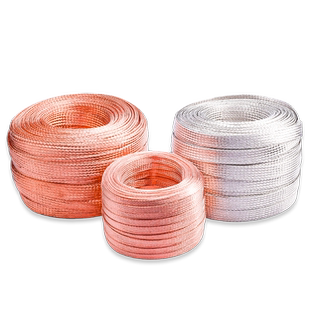 紫铜编织带接地线扁铜线6/10/16/25/35平方镀锡软连接跨接线铜网