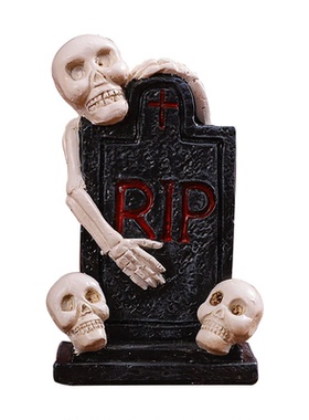 万圣节场景氛围布置道具南瓜头小幽灵城堡鬼屋微景观密室逃脱摆件