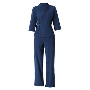 新款高级美容院工作服女中式足浴足疗按摩养生会所韩版美容师套装