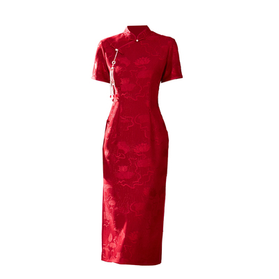 新中式旗袍红色显瘦新娘敬酒服