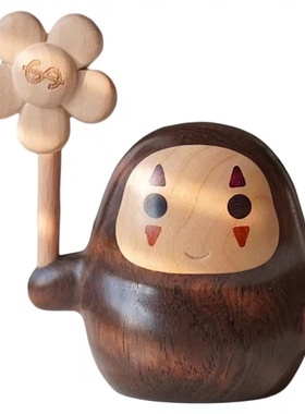 宫崎骏Q版无脸男摆件可爱实木桌面装饰ins风手里有钱花送朋友礼物