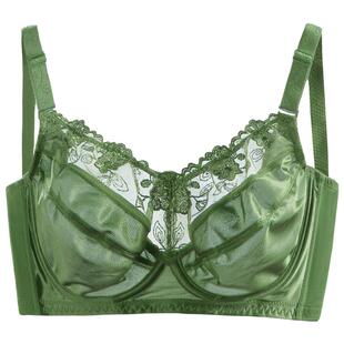 超薄内衣大胸显小有钢圈全罩杯上托防下垂大码无海绵夏季薄款文胸