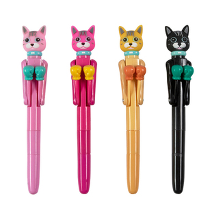 创意小猫拳击笔 整蛊搞笑发泄解压新奇玩具文具笔送孩子朋友礼物