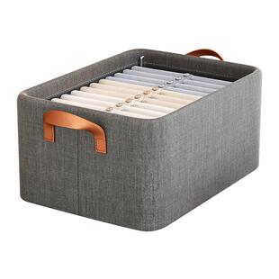 衣服收纳盒放在衣柜里的分层神器布艺储物筐裤子收纳盒分格整理箱