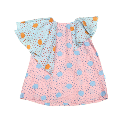 更牌童装夏季荷叶边连衣裙