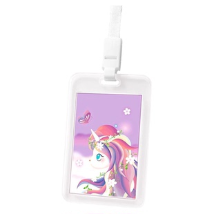 卡套可爱透明学生卡证件卡保护套幼儿园卡通防水公交卡简约小学生饭卡硬壳可爱一二年级带绳胸牌保护套证件套