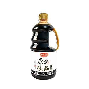 黄花园佳品原生特级0添加不加糖酿造酱油1.25L无碘盐拌饭黄豆生抽