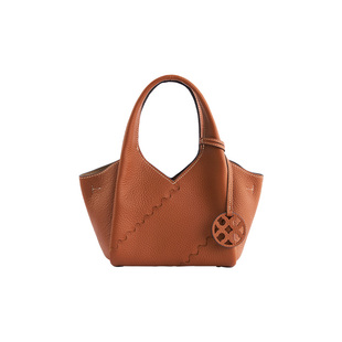 Orange Cube粽叶菜篮子牛皮大容量高级感轻奢通勤水桶包斜挎包