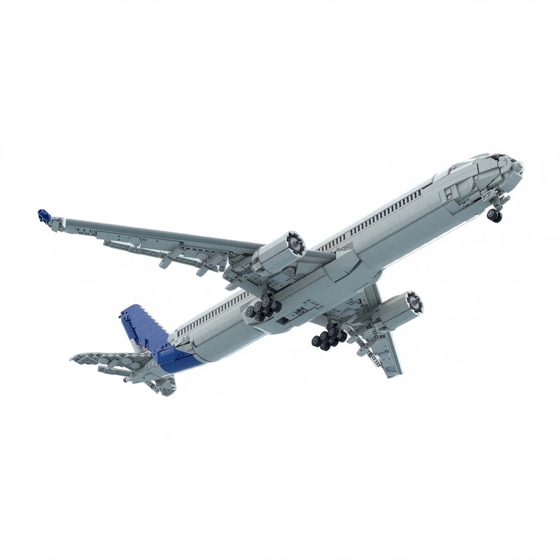 航空飞机A350-1000客机积木玩具