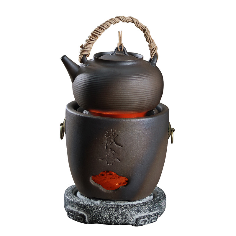 潮州砂铫壶柴烧风炉围炉煮茶壶