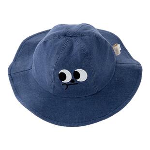 麦拉贝拉婴儿帽子春秋季可爱男女宝宝渔夫帽棉外出游玩遮阳帽超萌