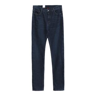 加长版加绒牛仔裤男高个子190弹力加厚高腰宽松直筒商务休闲裤子