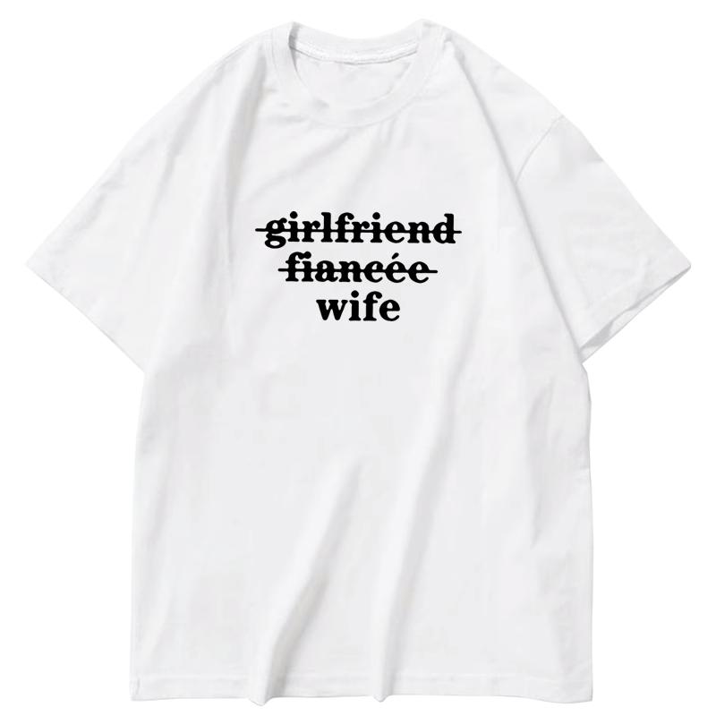 余文乐王棠云求结婚同款短袖girlfriend fiancee wife表白情侣T恤