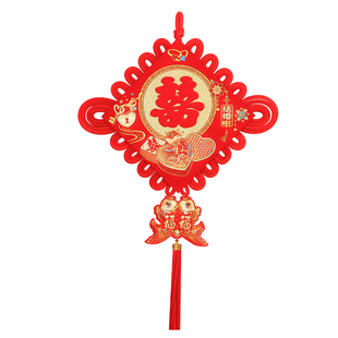 结婚喜字挂件中国结红双喜挂饰婚房布置客厅入户门新婚装饰套装