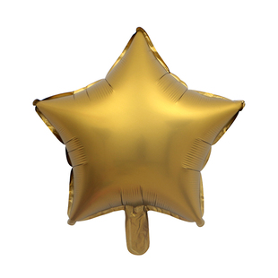 18寸五角星心形金属色铝膜气球酒红金银红磨砂气球生日派对布置