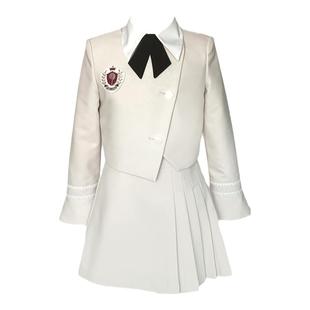 pureshare蓬纱馆 女童学院风套装主持人演出服儿童演讲礼服白衬衫