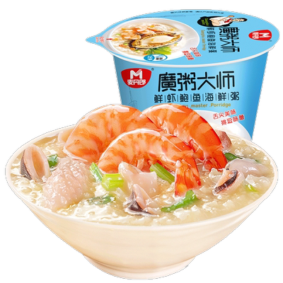 早餐速食冻干粥皮蛋瘦肉海鲜粥
